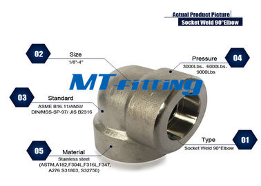 ASTM A234 / A403 F316 / 316L Stainless Steel 90 Degree Elbow Forged Pipe Fittings