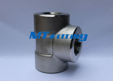 ASME B16.11 F304L F316L Stainless Steel Socket Welded / Threaded Tee