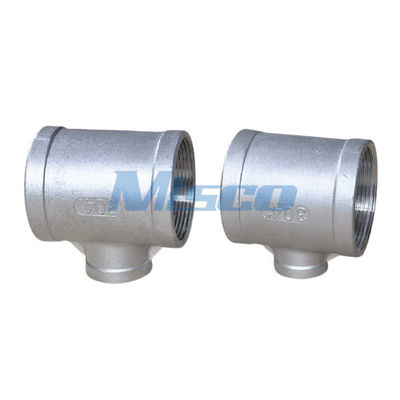 TEE 2'' BSP 150PSI ASTM A351 CF8 Stainless Steel Pipe Fittings Polish Surface