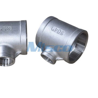 ASTM A351 A351M 316 Reducing Equal Tee Fitting 2'' NPT 150PSI Stainless Steel Casting