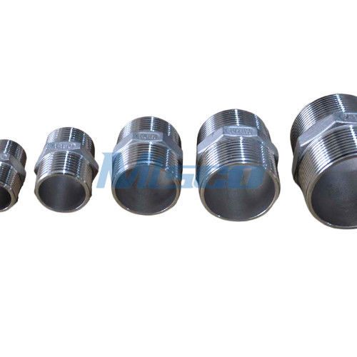 ASTM A351 304 316 Hex Pipe Nipple 150 Thread Connection Casting Pipe Fittings A351M